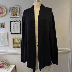 Lands' End Effortless Chic Cotton Open Cardigan Size 2X Cozy Comfort Sweater